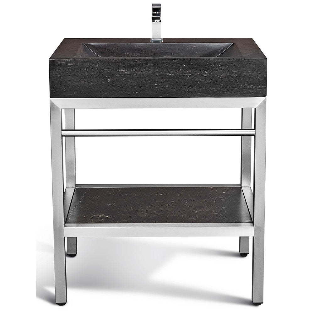 Stainless Steel Bathroom Console | Limestome Sink | VNM 30