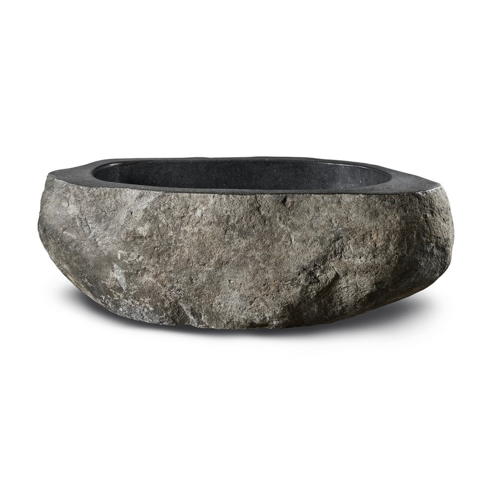 Natural River Stone Bathtub Solid Stone Unique Dimension BNP005