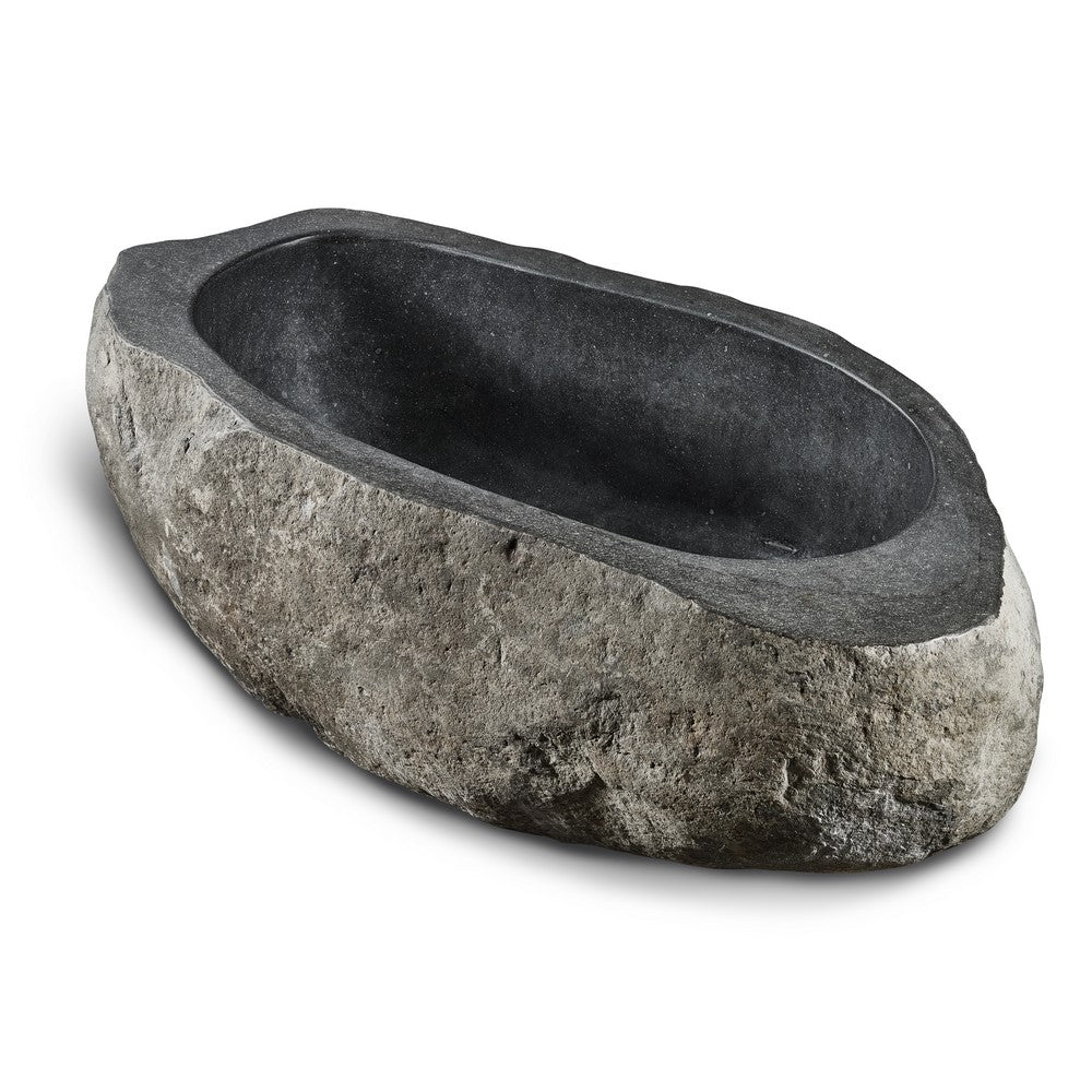 Natural River Stone Bathtub Solid Stone Unique Dimension BNP005