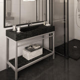 Stainless Steel Bathroom Console | Limestome Sink | VNM 36"
