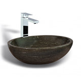 Oval Limestone Vessel Stone Sink | Solid Natural Stone | LPG-010 20"