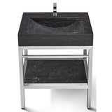 Stainless Steel Bathroom Console | Limestome Sink | VNM 30"