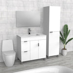 White Freestanding Bathroom Vanity | Drawers & Doors | Sink | VMA 36"