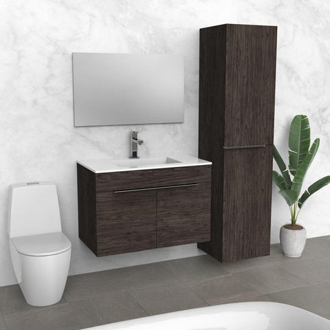 Butternut Floating Bathroom Vanity | Doors | Composite Sink | VMO 36"