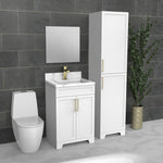 White Luxury Freestanding Bathroom Vanity | Undermount Sink | VSA 24"