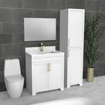 White Luxury Freestanding Bathroom Vanity | Undermount Sink | VSA 30"
