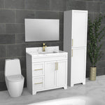 White Luxury Freestanding Bathroom Vanity | Undermount Sink | VSA 36"