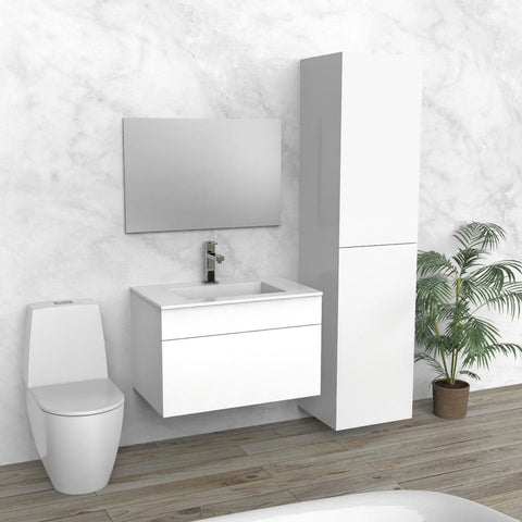 White Floating Bathroom Vanity | Composite Sink | VHU 30"