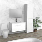 White Floating Bathroom Vanity | Composite Sink | VHU 36"