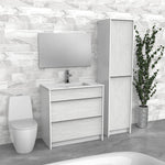 White Freestanding Bathroom Vanity | Composite Sink | VMI 36"