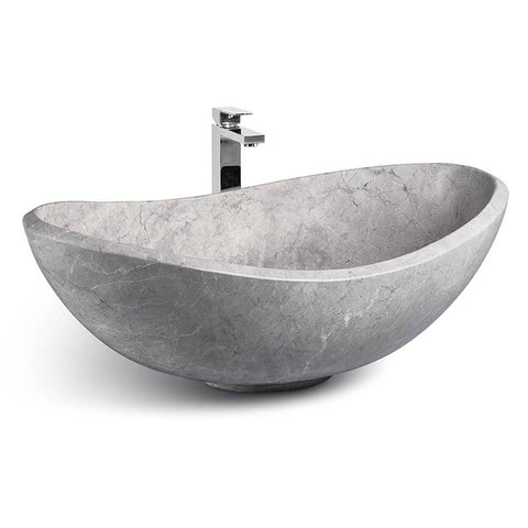 Ice Marble Vessel Sink | Solid Stone | LMS-010 22"