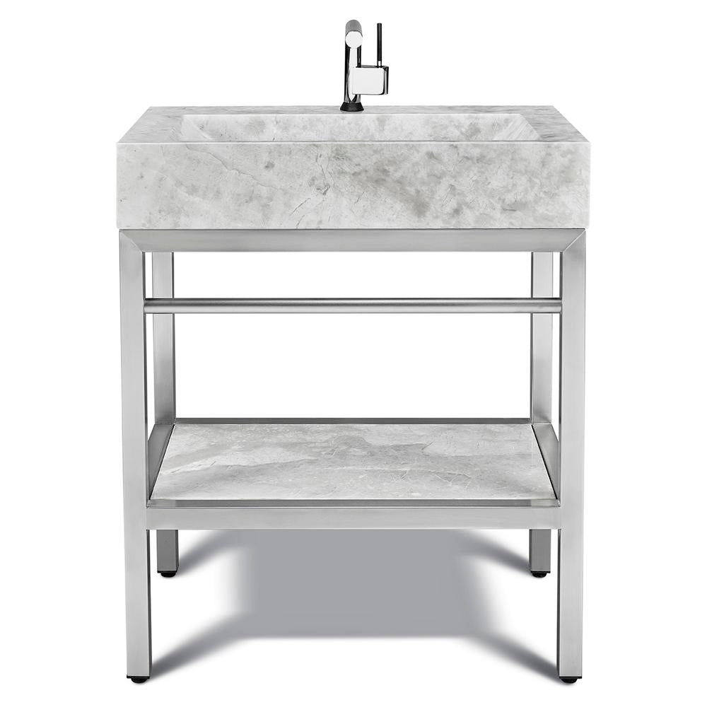Stainless Steel Bathroom Console | Ice Marble Sink | VMS 30