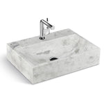 Lavabo en bloc de marbre glacé | Pierre solide | Plusieurs dimensions | SGA