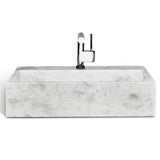 Lavabo en bloc de marbre glacé | Pierre solide | Plusieurs dimensions | SGA