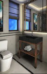 Solid Wood Bathroom Console | Limestone Sink | VNG-FRM 36"