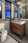 Vanité de salle de bain en bois massif | Tiroirs | Évier composite | VNG 30"
